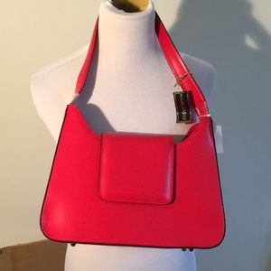 NWT Savanna Red Leather Shoulder Bag